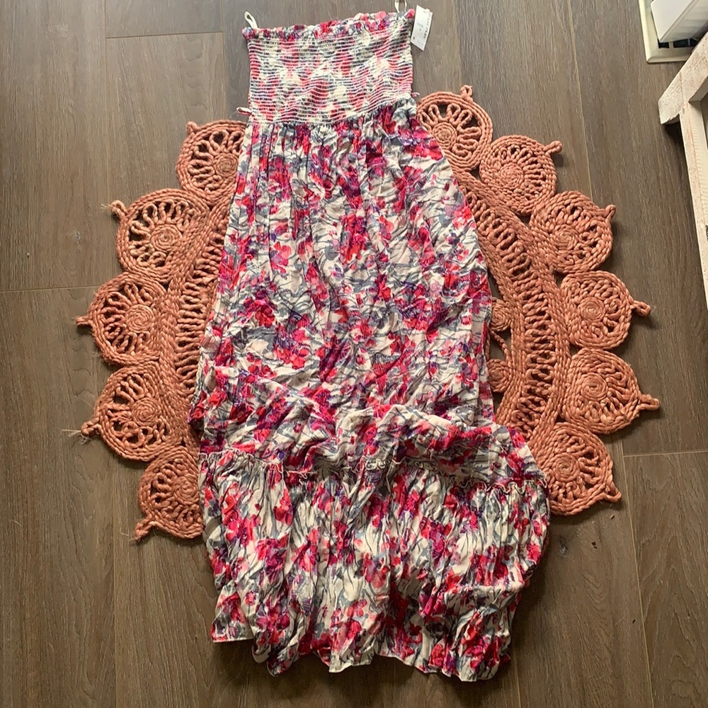 Strapless Boho Pink Dress